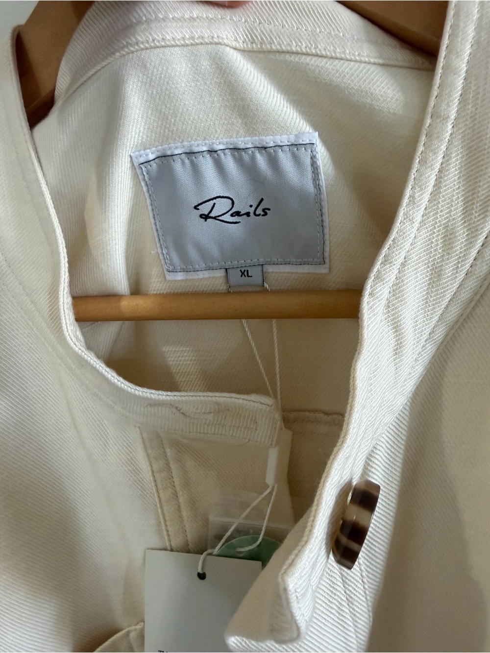 Rails Cream Utility Jacket with Drawstring Hem - Picture 9 of 10